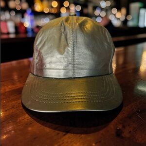 Adjustable All Leather Hat Unisex Unbranded